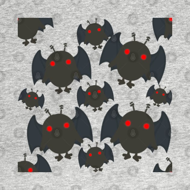 Mothman Emoji Pattern by goblinbabe